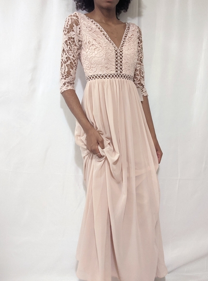 Lulus Avalynn Blush Lace Maxi Dress - Picture 3 of 11